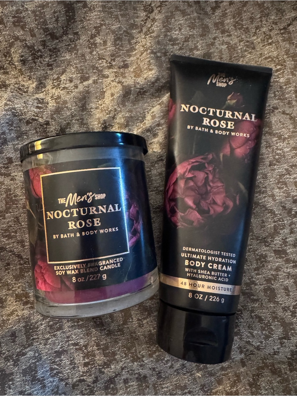 Lot New With Tags Bath And Body Works Men’s Shop Nocturnal Rose Candle + Cream